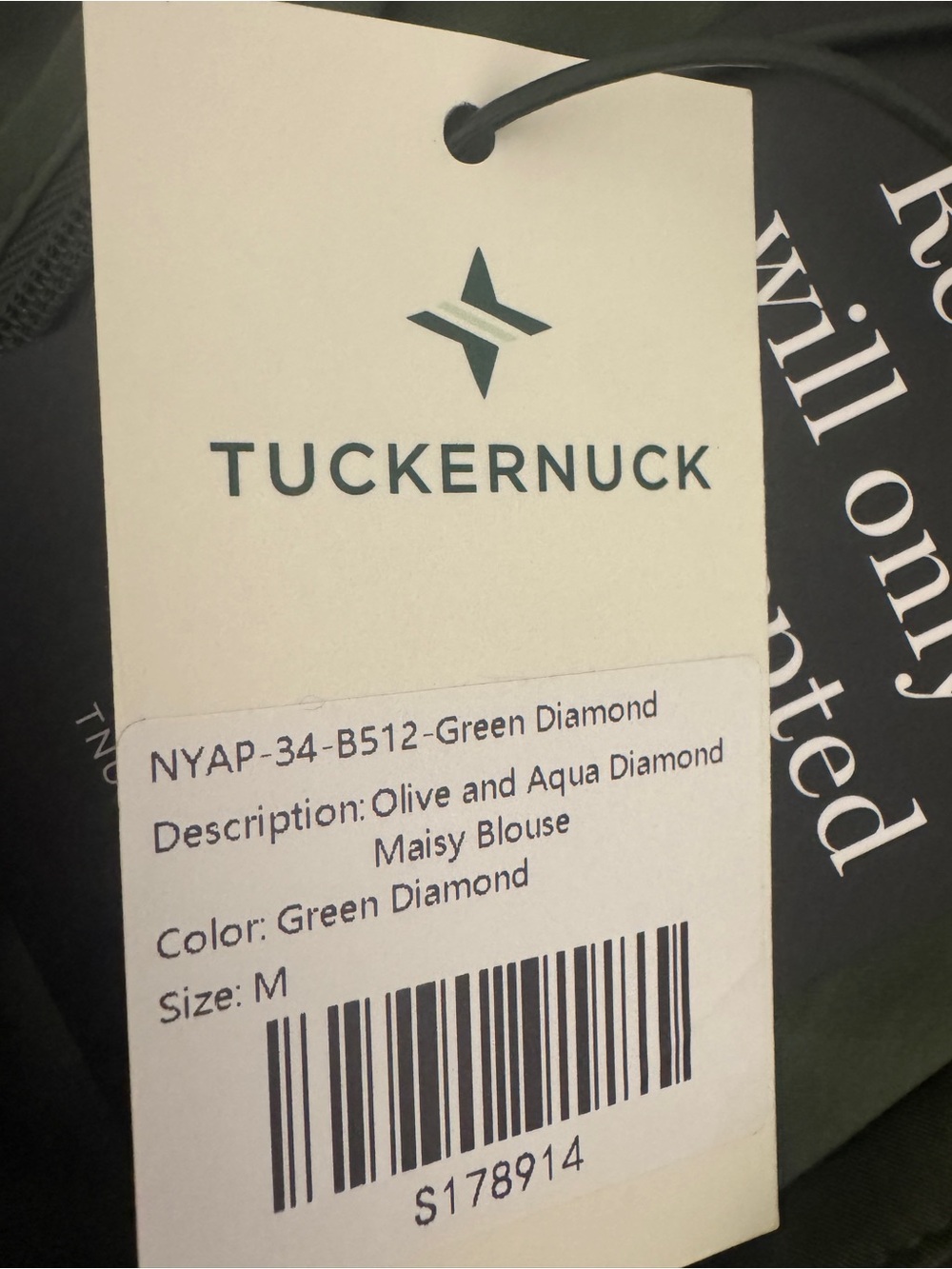 NWT Tuckernuck diamond print top - Picture 8 of 9